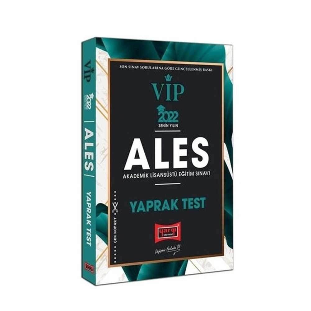 Yargı Yayınevi ALES 2022 VIP Yaprak Test