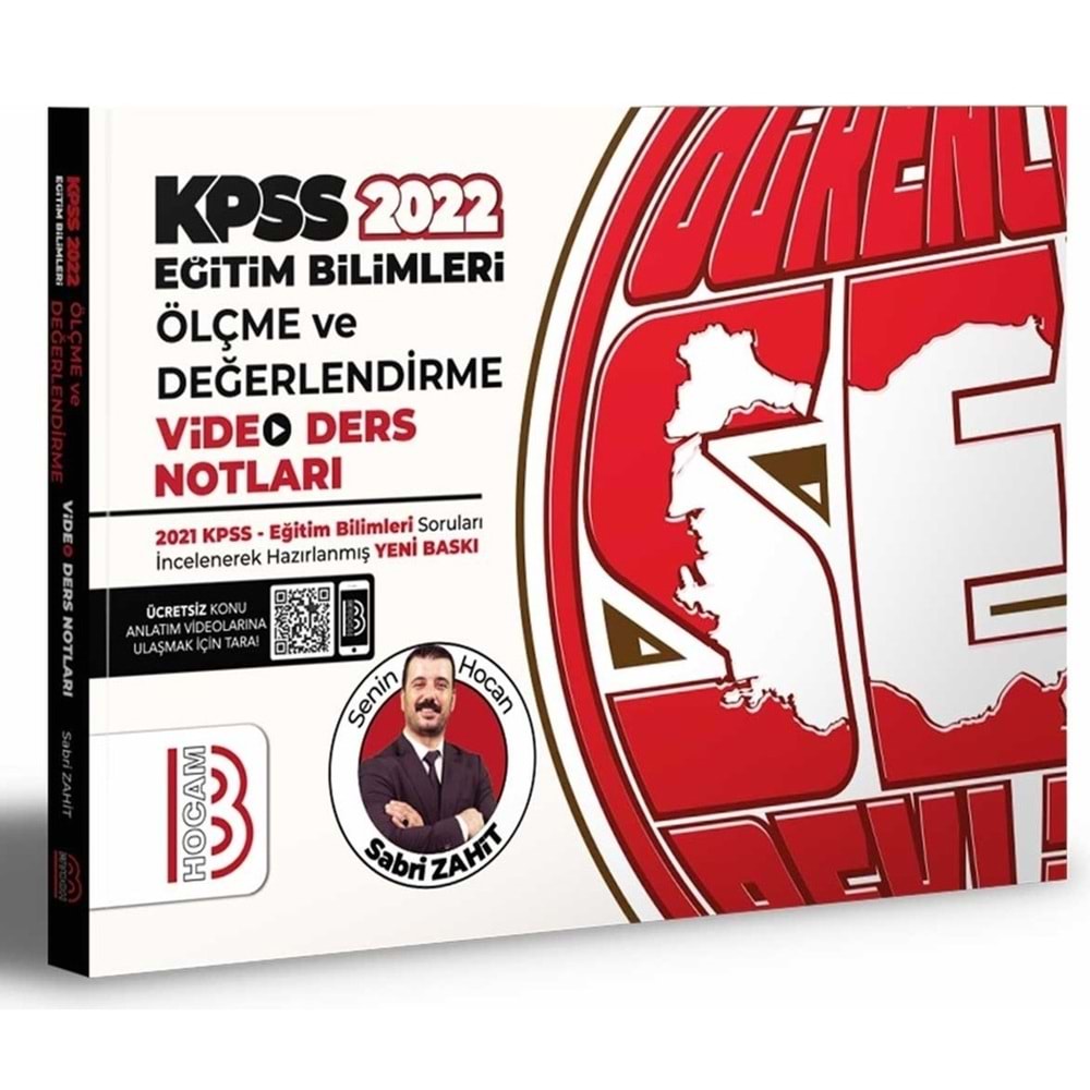 Benim Hocam Yayınları KPSS 2022 Eğitim Bilimleri Ölçme ve Değerlendirme Video Ders Notları
