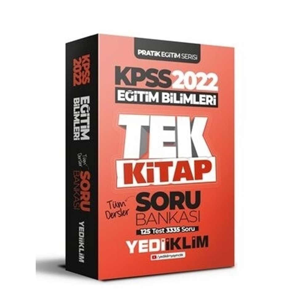Yediiklim Yayınları KPSS 2022 Pratik Eğitim Serisi Eğitim Bilimleri Tek Kitap Soru Bankası