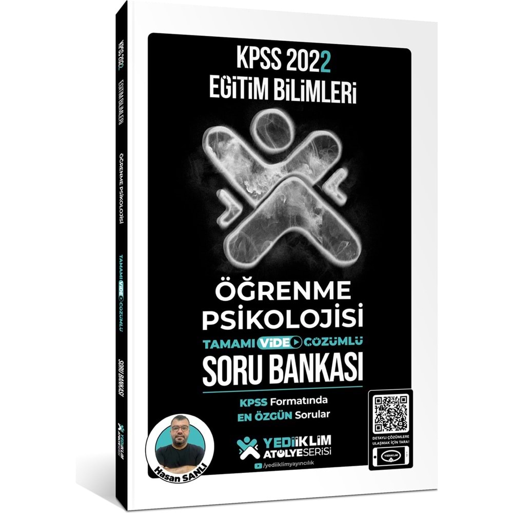 Yediiklim Yayınları Yayınları 2022 KPSS Eğitim Bilimleri Atölye Serisi Öğrenme Psikolojisi Tamamı Video Çözümlü Soru Bankası