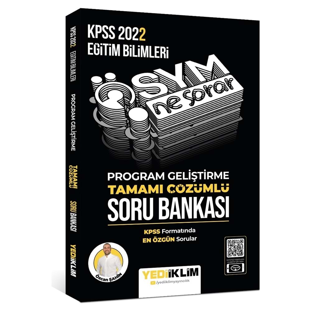 Yediiklim Yayınları Yayınları 2022 KPSS Eğitim Bilimleri ÖSYM Ne Sorar Program Geliştirme Tamamı Çözümlü