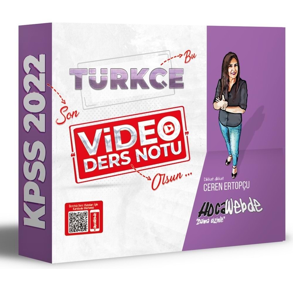 Hocawebde Yayınları 2022 KPSS Türkçe Video Ders Notu