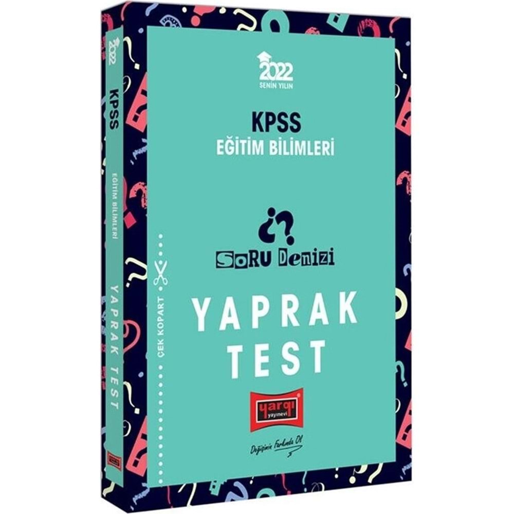 Yargı Yayınevi KPSS 2022 Eğitim Bilimleri Soru Denizi Yaprak Test