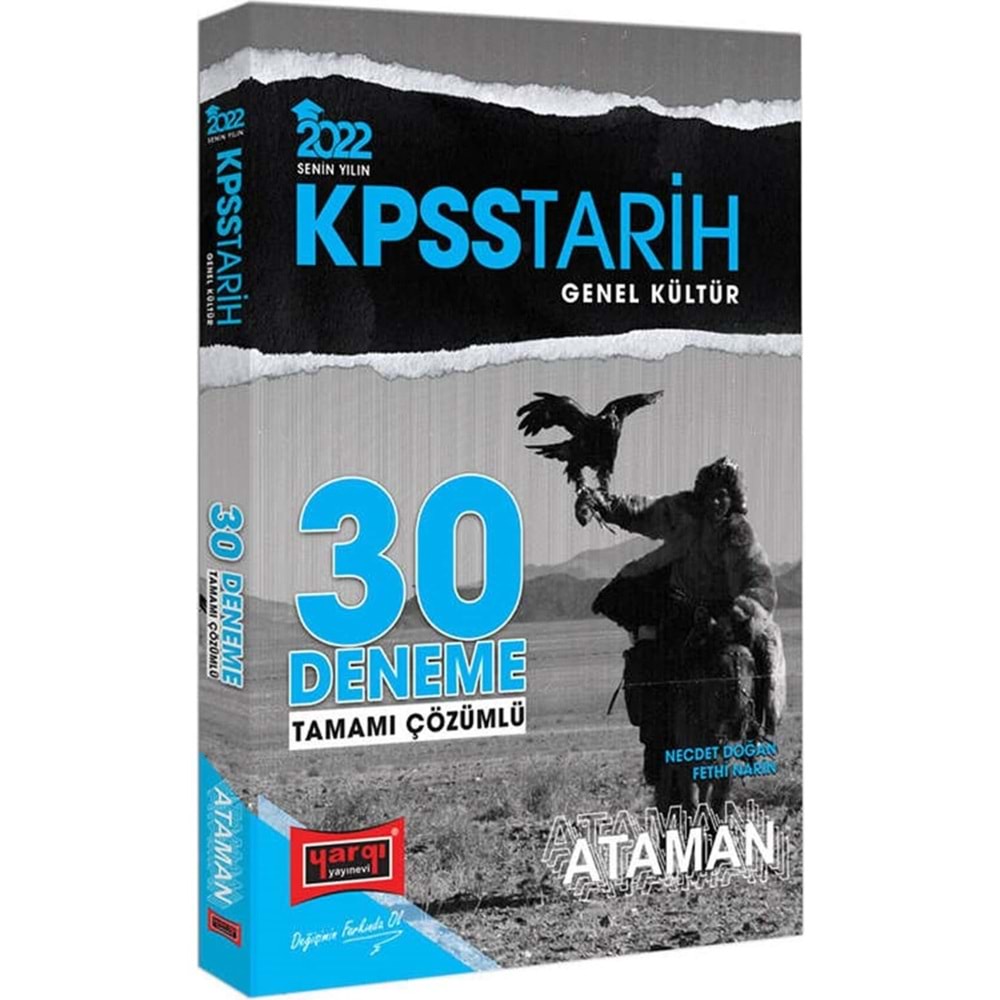Yargı Yayınevi Yayınevi KPSS 2022 Genel Kültür Tarih Ataman Tamamı Çözümlü 30 Deneme