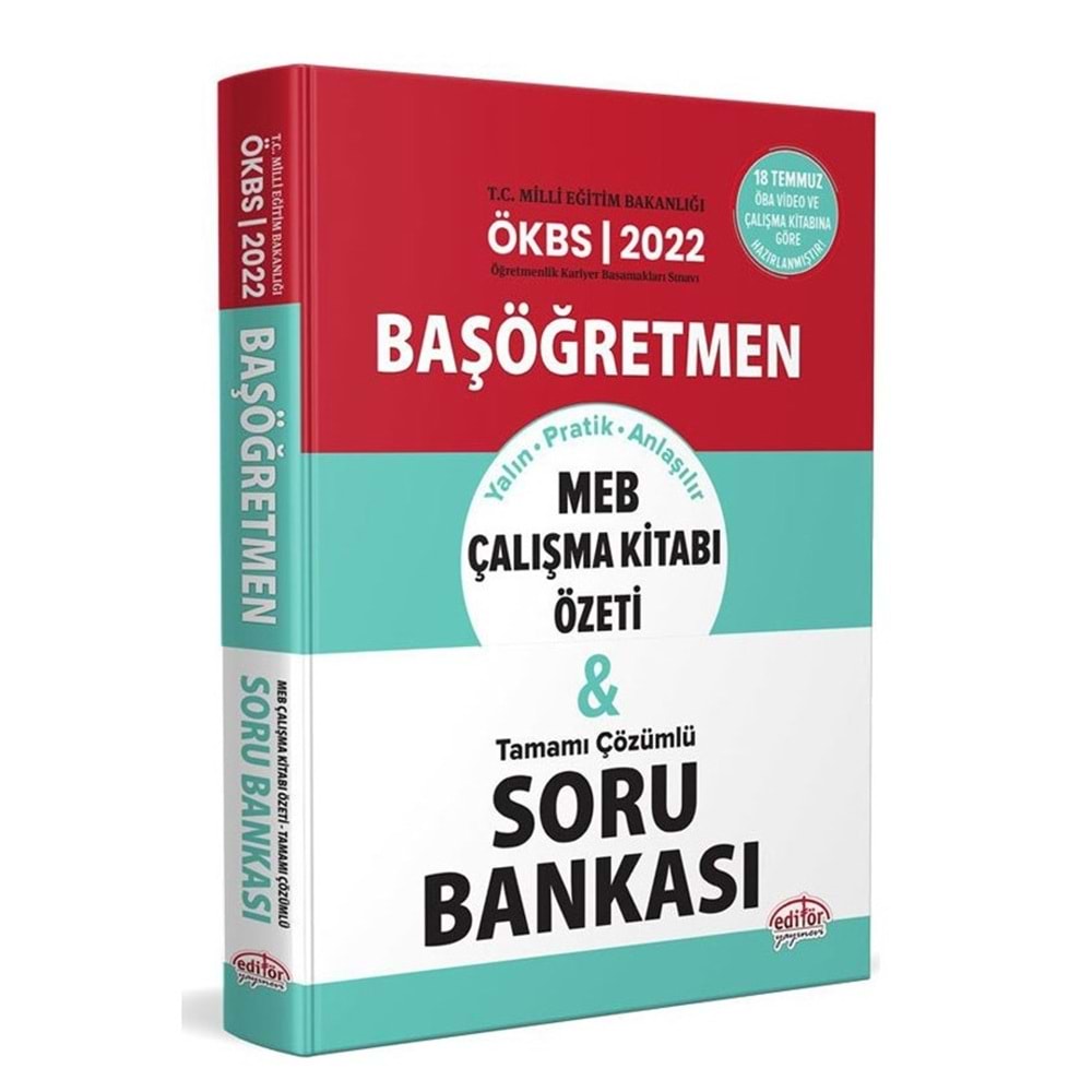 Editör Yayınları 2022 MEB Çalışma Kitabı Özeti ve Çözümlü Soru Bankası