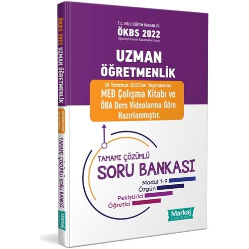 Marka Yayınları 2022 Uzman Öğretmenlik Tamamı Çözümlü Soru Bankası