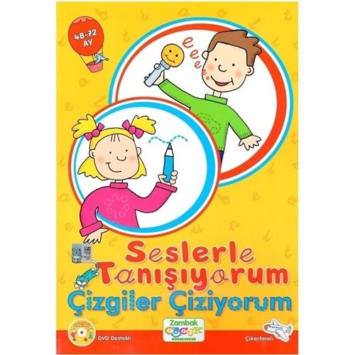 Seslerle Tanışıyorum Çizgiler Çiziyorum Kitabı+Cd