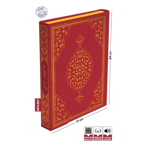 Merve Kuranı Kerim Orta Boy Bilgisayar Hatlı