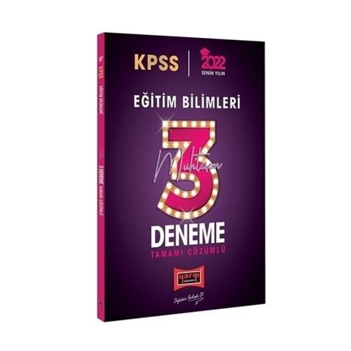Yargı Yayınevi KPSS 2022 Eğitim Bilimleri Tamamı Çözümlü Muhteşem 3 Deneme