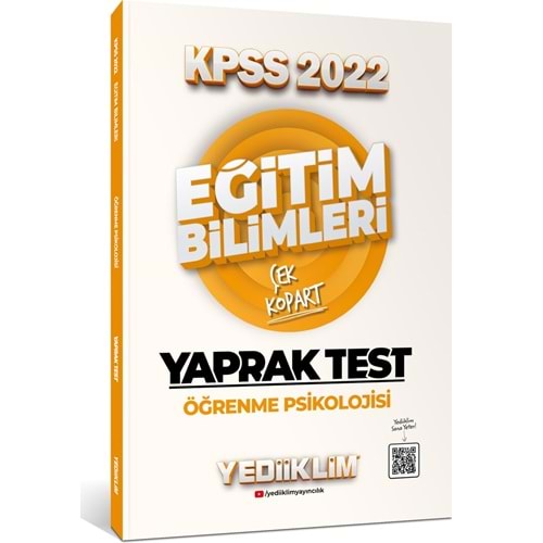Yediiklim Yayınları 2022 KPSS Eğitim Bilimleri Öğrenme Psikolojisi Çek Kopart Yaprak Test