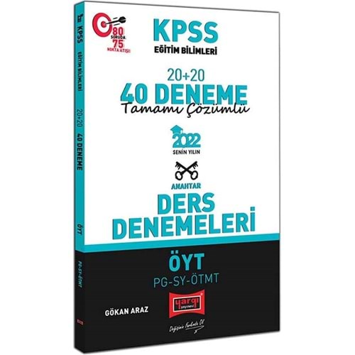 Yargı Yayınevi KPSS 2022 Eğitim Bilimleri ÖYT PG SY ÖTMT Tamamı Çözümlü 20+20 40 Deneme