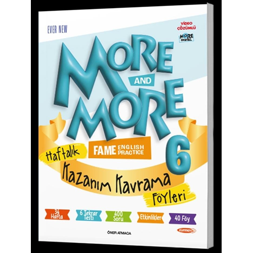 Kurmay Yayınları 6. Sınıf More and More English Haftalık Kazanım Kavrama Föyleri 40 Föy