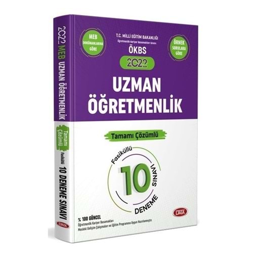 Data Yayınları 2022 Uzman Öğretmen Tamamı Çözümlü 10 Deneme Sınavı